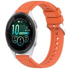 For Garmin Forerunner 265S Music Stripe Texture 18mm Silicone Watch Band(Orange) - 1