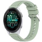 For Garmin Forerunner 265S Music Stripe Texture 18mm Silicone Watch Band(Light Green) - 1