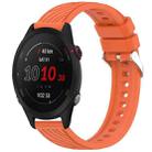 For Garmin Forerunner 255S Music Stripe Texture 18mm Silicone Watch Band(Orange) - 1