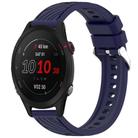 For Garmin Forerunner 255S Music Stripe Texture 18mm Silicone Watch Band(Midnight Blue) - 1