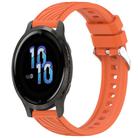 For Garmin Venu 2S Stripe Texture 18mm Silicone Watch Band(Orange) - 1