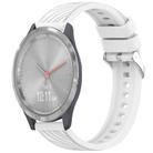 For Garmin Vivomove 3S Stripe Texture 18mm Silicone Watch Band(White) - 1