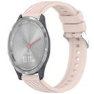 For Garmin Vivomove 3S Stripe Texture 18mm Silicone Watch Band(Pink) - 1