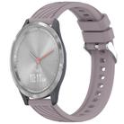 For Garmin Vivomove 3S Stripe Texture 18mm Silicone Watch Band(Roland Purple) - 1