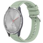 For Garmin Vivomove 3S Stripe Texture 18mm Silicone Watch Band(Light Green) - 1