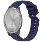 For Garmin Vivomove 3S Stripe Texture 18mm Silicone Watch Band(Midnight Blue) - 1