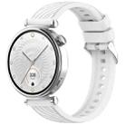 For Huawei Watch GT 5 41mm Stripe Texture 18mm Silicone Watch Band(White) - 1