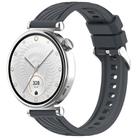 For Huawei Watch GT 5 41mm Stripe Texture 18mm Silicone Watch Band(Dark Gray) - 1