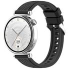 For Huawei Watch GT 4 41mm Stripe Texture 18mm Silicone Watch Band(Black) - 1