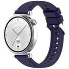 For Huawei Watch GT 4 41mm Stripe Texture 18mm Silicone Watch Band(Midnight Blue) - 1