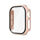 For Apple Watch Series 10 46mm Tempered Glass Film Integrated PC Watch Case(Pink) - 1