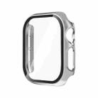 For Apple Watch Series 10 46mm Tempered Glass Film Integrated PC Watch Case(Sliver) - 1