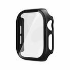 For Apple Watch Series 10 46mm Tempered Glass Film Integrated PC Watch Case(Black) - 1