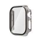 For Apple Watch Series 10 42mm Tempered Glass Film Integrated PC Watch Case(Titanium Grey) - 1