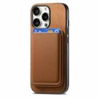 For iPhone 16 Pro Max Retro Magsafe Card Bag PU Back Cover Phone Case(Brown) - 2