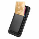 For iPhone 16 Pro Max Retro Magsafe Card Bag PU Back Cover Phone Case(Black) - 3