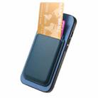 For iPhone 16 Pro Retro Magsafe Card Bag PU Back Cover Phone Case(Blue) - 3