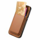 For iPhone 16 Retro Magsafe Card Bag PU Back Cover Phone Case(Brown) - 3