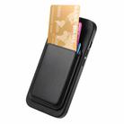 For iPhone 16 Retro Magsafe Card Bag PU Back Cover Phone Case(Black) - 3