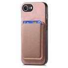 For iPhone 16e Retro Magsafe Card Bag PU Back Cover Phone Case(Pink) - 2