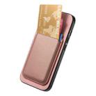 For iPhone 16e Retro Magsafe Card Bag PU Back Cover Phone Case(Pink) - 3
