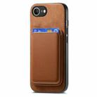 For iPhone 16e Retro Magsafe Card Bag PU Back Cover Phone Case(Brown) - 2