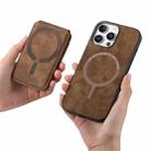 For iPhone 16 Pro Retro Splitable Magnetic Stand Card Bag Leather Phone Case(Brown) - 3