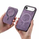 For iPhone Air Retro Splitable Magnetic Stand Card Bag Leather Phone Case(Purple) - 2