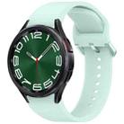 For Samsung Galaxy Watch 6 Classic 47mm Solid Color Colorful Buckle Quick Release Silicone Watch Band(Light Green) - 1