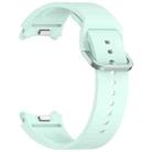 For Samsung Galaxy Watch 6 Classic 47mm Solid Color Colorful Buckle Quick Release Silicone Watch Band(Light Green) - 2