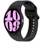 For Samsung Galaxy Watch 6 44mm Solid Color Colorful Buckle Quick Release Silicone Watch Band(Black) - 1