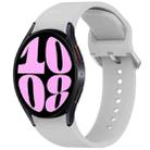 For Samsung Galaxy Watch 6 44mm Solid Color Colorful Buckle Quick Release Silicone Watch Band(Gray) - 1