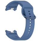 For Samsung Galaxy Watch 6 44mm Solid Color Colorful Buckle Quick Release Silicone Watch Band(Blue) - 2