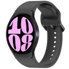 For Samsung Galaxy Watch 6 44mm Solid Color Colorful Buckle Quick Release Silicone Watch Band(Dark Gray) - 1