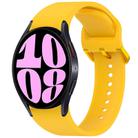 For Samsung Galaxy Watch 6 44mm Solid Color Colorful Buckle Quick Release Silicone Watch Band(Yellow) - 1