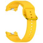 For Samsung Galaxy Watch 6 44mm Solid Color Colorful Buckle Quick Release Silicone Watch Band(Yellow) - 2