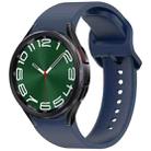 For Samsung Galaxy Watch 6 Classic 43mm Solid Color Colorful Buckle Quick Release Silicone Watch Band(Dark Blue) - 1