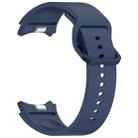 For Samsung Galaxy Watch 6 Classic 43mm Solid Color Colorful Buckle Quick Release Silicone Watch Band(Dark Blue) - 2