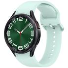 For Samsung Galaxy Watch 6 Classic 43mm Solid Color Colorful Buckle Quick Release Silicone Watch Band(Light Green) - 1