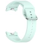 For Samsung Galaxy Watch 6 Classic 43mm Solid Color Colorful Buckle Quick Release Silicone Watch Band(Light Green) - 2