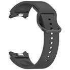 For Samsung Galaxy Watch 6 Classic 43mm Solid Color Colorful Buckle Quick Release Silicone Watch Band(Dark Gray) - 2