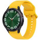 For Samsung Galaxy Watch 6 Classic 43mm Solid Color Colorful Buckle Quick Release Silicone Watch Band(Yellow) - 1