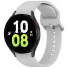 For Samsung Galaxy Watch 5 40 / 44mm Solid Color Colorful Buckle Quick Release Silicone Watch Band(Gray) - 1