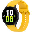 For Samsung Galaxy Watch 5 40 / 44mm Solid Color Colorful Buckle Quick Release Silicone Watch Band(Yellow) - 1