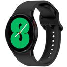 For Samsung Galaxy Watch 4 40 / 44mm Solid Color Colorful Buckle Quick Release Silicone Watch Band(Black) - 1