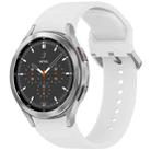 For Samsung Galaxy Watch 4 Classic 46 / 42mm Solid Color Colorful Buckle Quick Release Silicone Watch Band(White) - 1