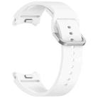 For Samsung Galaxy Watch 4 Classic 46 / 42mm Solid Color Colorful Buckle Quick Release Silicone Watch Band(White) - 2