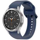 For Samsung Galaxy Watch 4 Classic 46 / 42mm Solid Color Colorful Buckle Quick Release Silicone Watch Band(Dark Blue) - 1