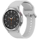 For Samsung Galaxy Watch 4 Classic 46 / 42mm Solid Color Colorful Buckle Quick Release Silicone Watch Band(Gray) - 1