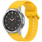 For Samsung Galaxy Watch 4 Classic 46 / 42mm Solid Color Colorful Buckle Quick Release Silicone Watch Band(Yellow) - 1